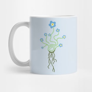 Spiral Flower: Blue Mug